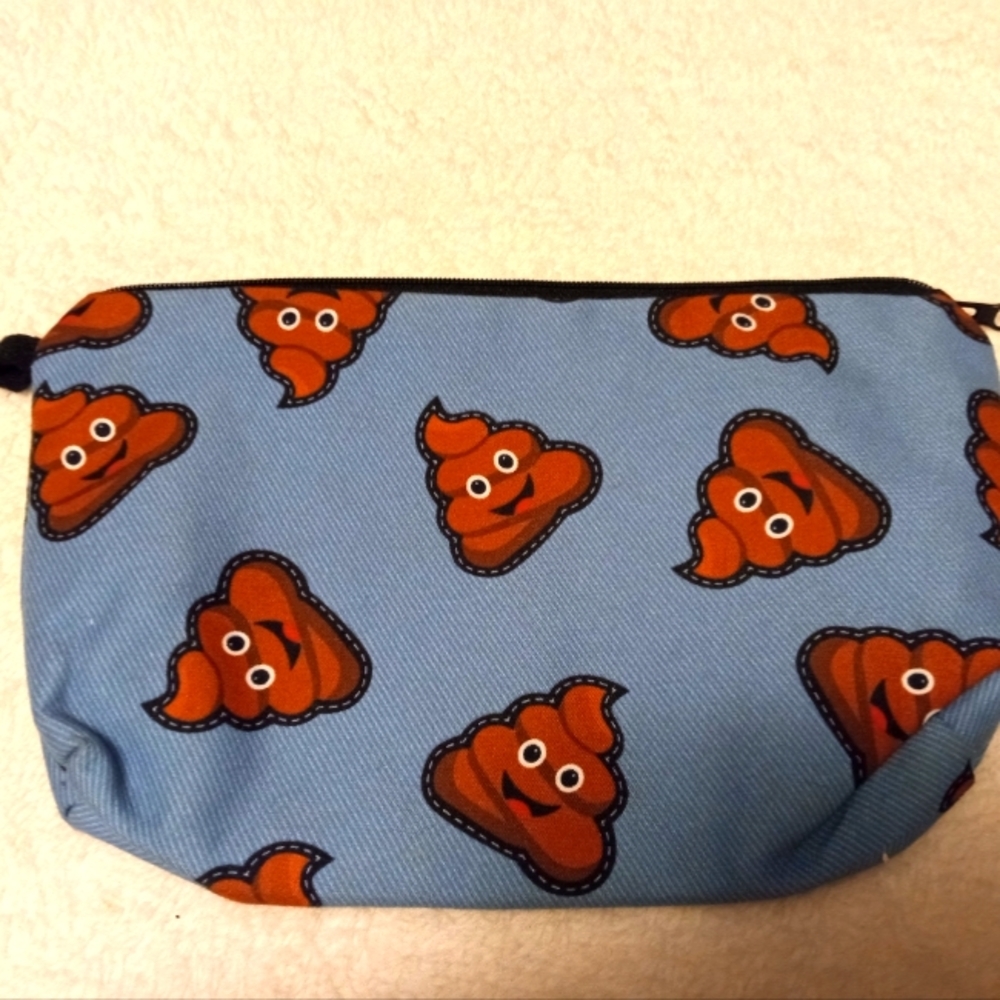 Poop emoji zipper pouch